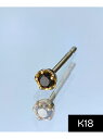 JUPITER 【K18】ブラックダイヤピアス/片耳/金属アレルギー対応 ジュエルアディクト アクセサリー・腕時計 ピアス ゴールド【先行予約】*【送料無料】