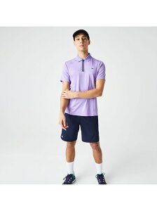 【SALE／40%OFF】LACOSTE チームラコステフロントジップドライポロシャツ ラコステ トップス ポロシャツ パープル ネイビー【RBA_E】【送料無料】