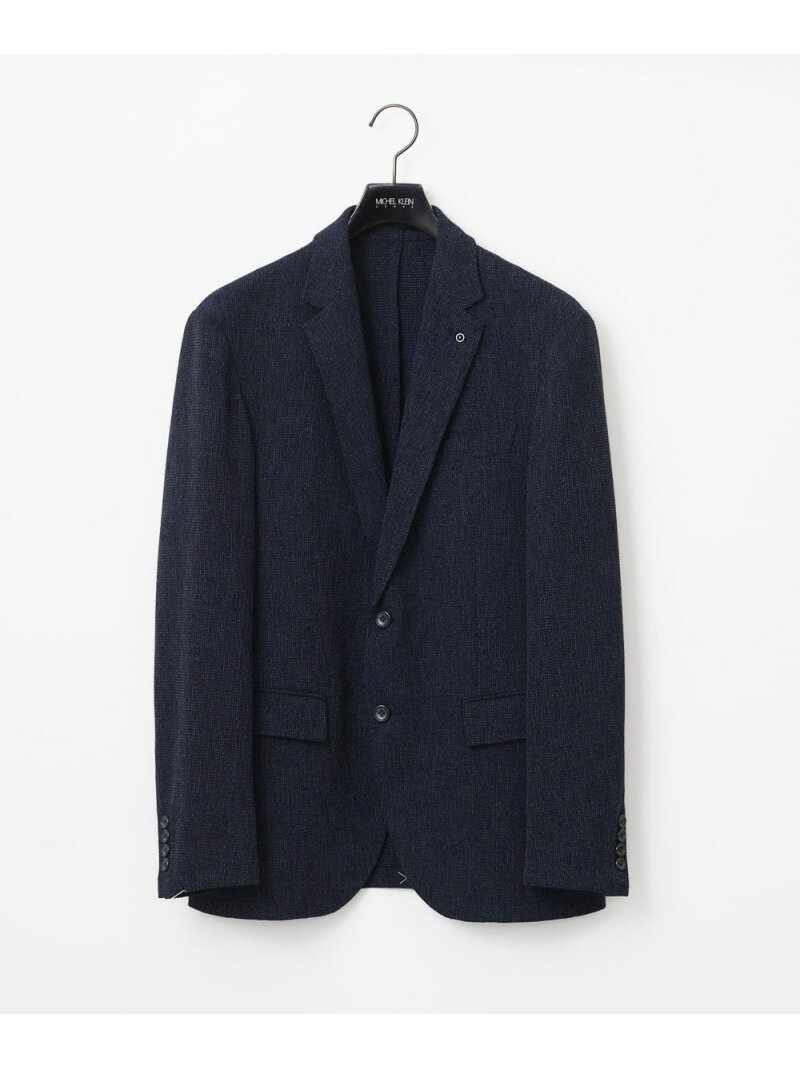 MICHEL KLEIN HOMME 【セットアップ】メッシュ調テーラードジャケット ミッシェルクランオム ジャケット・アウター テーラードジャケット・ブレザー グレー ネイビー【送料無料】
