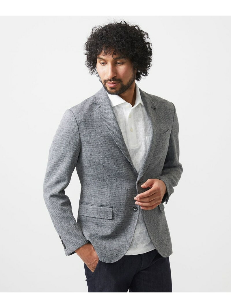 MICHEL KLEIN HOMME 【セットアップ】メッシュ調テーラードジャケット ミッシェルクランオム ジャケット・アウター テーラードジャケット・ブレザー グレー ネイビー【送料無料】