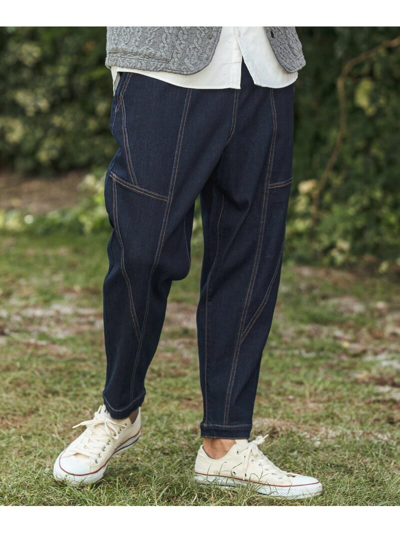 CAMBIO mp12974-Darts Design Balloon Denim Pants デニムパンツ カンビオ パンツ その他のパンツ ネイビー【送料無料】