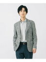 【SALE/40%OFF】BEAMS HEART MEN 【軽量・ストレッチ】サマーツイード グレンプレイド 3ボタン ジャケット(S~XL) ビームス ハート ジャケット・アウター テーラードジャケット・ブレザー グレー【RBA_E】【送料無料】