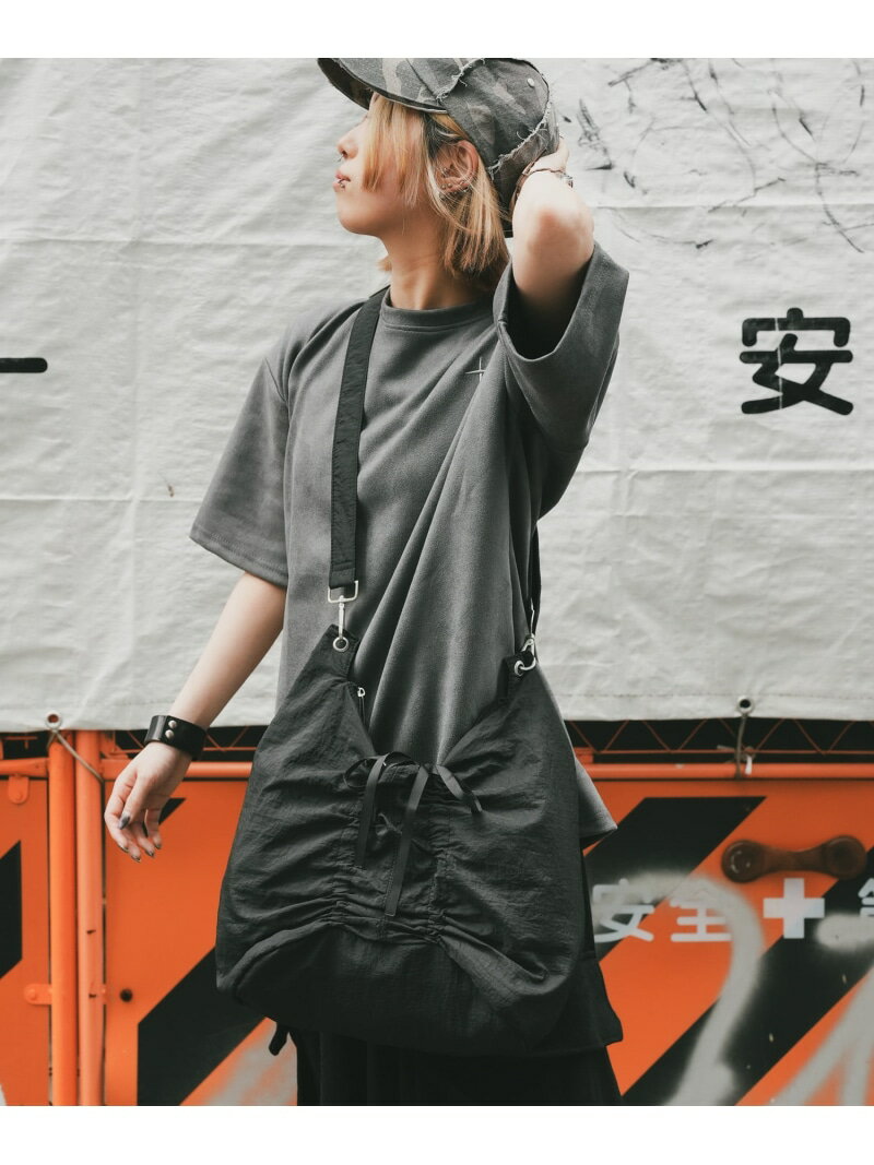 Rename Rename リボン バタフライ ギャザー ショルダー トートバッグ メンズ レディース デバイス バッグ ショルダーバッグ ホワイト グレー ブラック【送料無料】