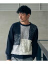 【SALE/50%OFF】ikka ブロックスメランジジャカードニット イッカ トップス その他のトップス ネイビー ホワイト グレー【RBA_E】