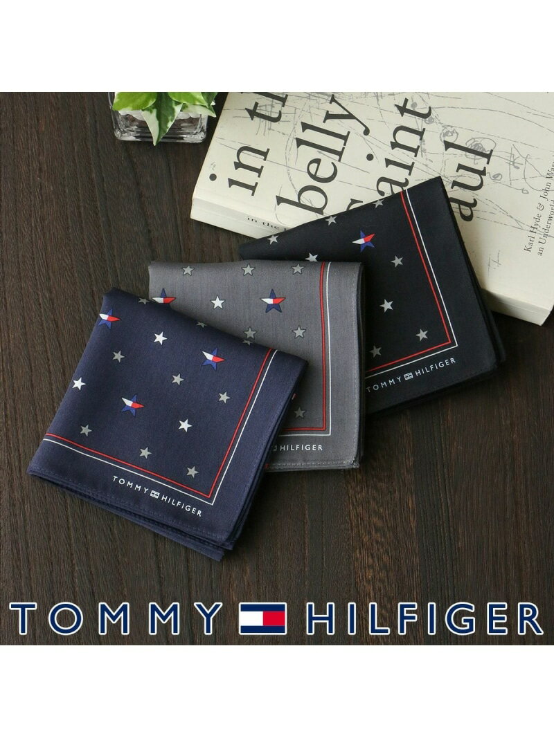 【SALE／30%OFF】TOMMY HILFIGER 綿100% ハンカチ 星フラッグ柄 ナイガイ ファッション雑貨 ハンカチ・ハンドタオル【RBA_E】