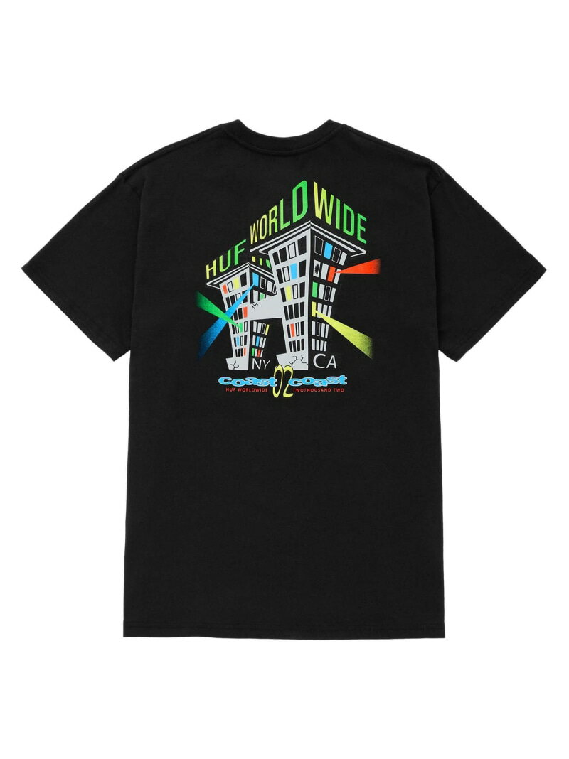 HUF CLUB HOUSE S/S TEE HUF ハフ Tシャツ ハフ トップス カットソー Tシャツ ブラック ホワイト【送料無料】