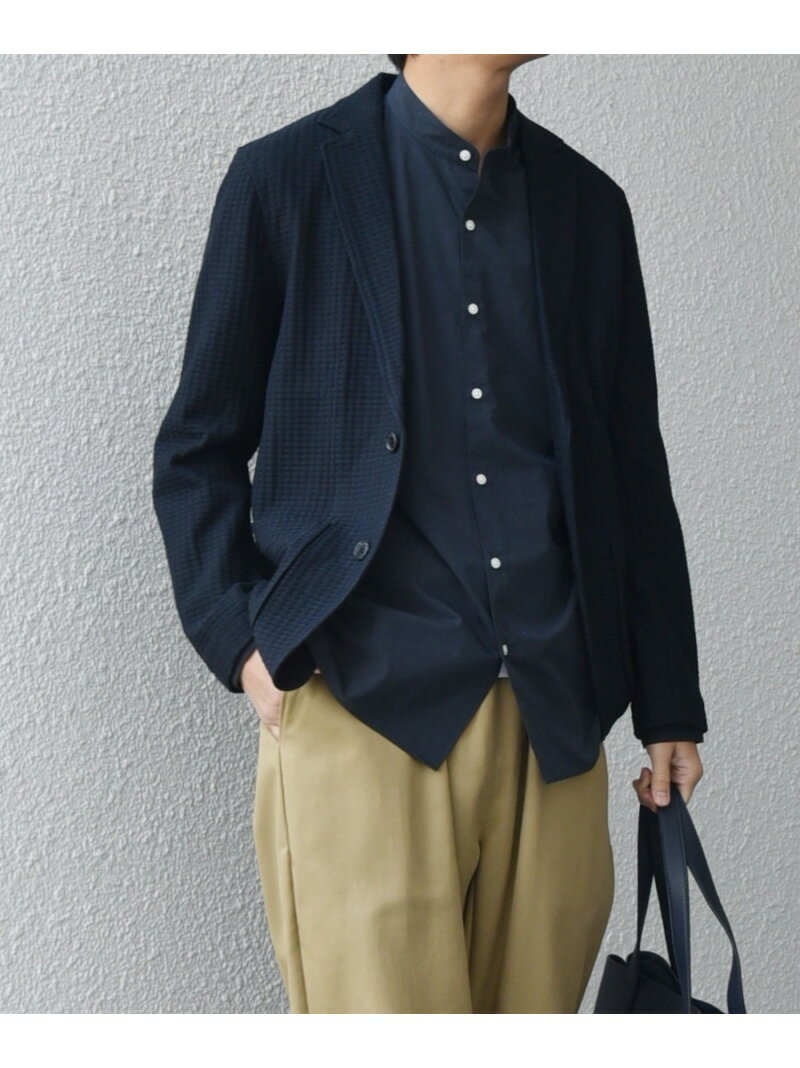 【SALE/30%OFF】SHIPS any SHIPS any:<洗濯機可能>TEXBRID(R) ワッフル ニッティング ジャケット◇ シップス ジャケット・アウター テーラードジャケット・ブレザー グレー ネイビー【RBA_E】【送料無料】