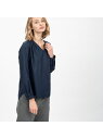LACOSTE ノーカラーVネックブラウス ラコステ カットソー【送料無料】