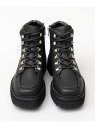 【SALE/15%OFF】glabella 厚底タンクソール スクエアトゥ サイドジップ モカシン マウンテンブーツ エー.エム.エス. シューズ・靴 ブーツ ...
