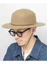 ReqHatter ハット メンズ 帽子 サファリハット つば広 無地 シンプル ウール 秋 冬 エー.エム.エス. 帽子 ハット ブラック ベージュ カーキグ...