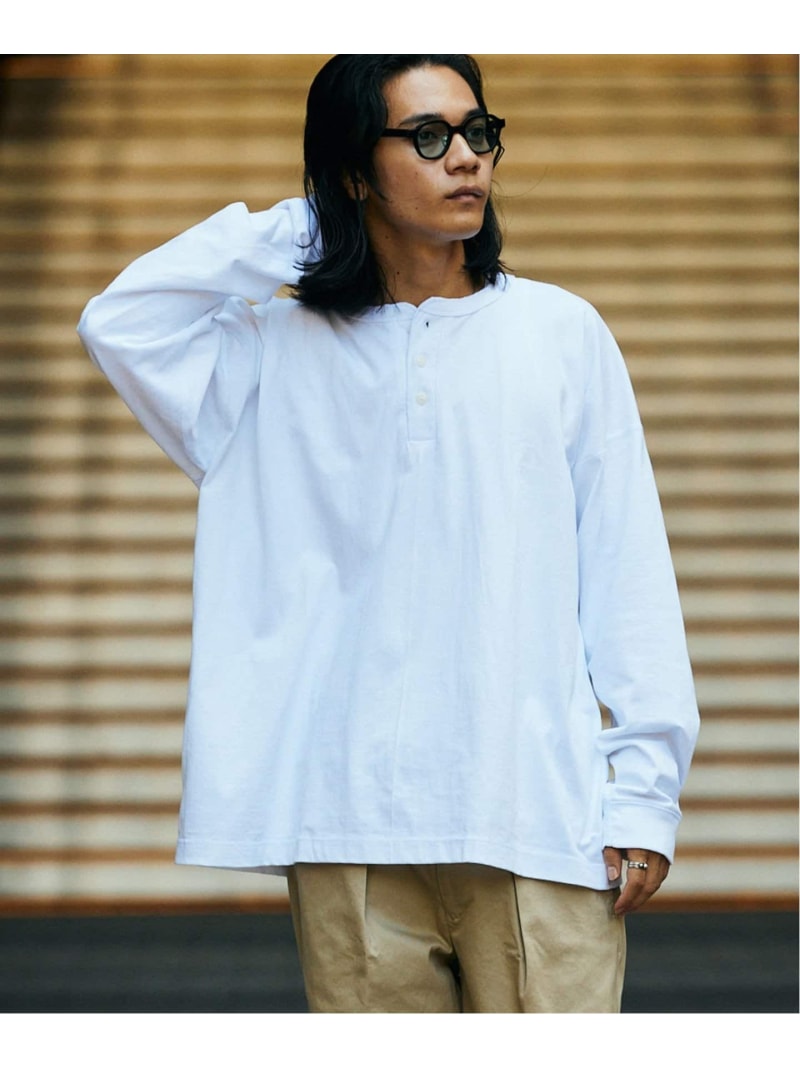 ジャーナルスタンダード 洋服 メンズ JOURNAL STANDARD Healthknit * JOURNAL STANDARD / 別注 ヘンリーネック L/S Tシャツ ジャーナル スタンダード トップス カットソー・Tシャツ ホワイト【送料無料】