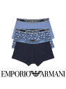 EMPORIO ARMANI CORE LOGOBAND 3 PACK TRUNK 3Pパック メンズ コットン ボクサーパンツ ナイガイ インナー・ルームウェア ボクサーパンツ・トランクス【送料無料】