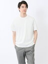 TAKA-Q 【DRESS T-SHIRT】綿ストレッチ スロープネック半袖Tシャツ 【25SS】 メンズ アウター カットソー カジュアル ライトアウター ビ...