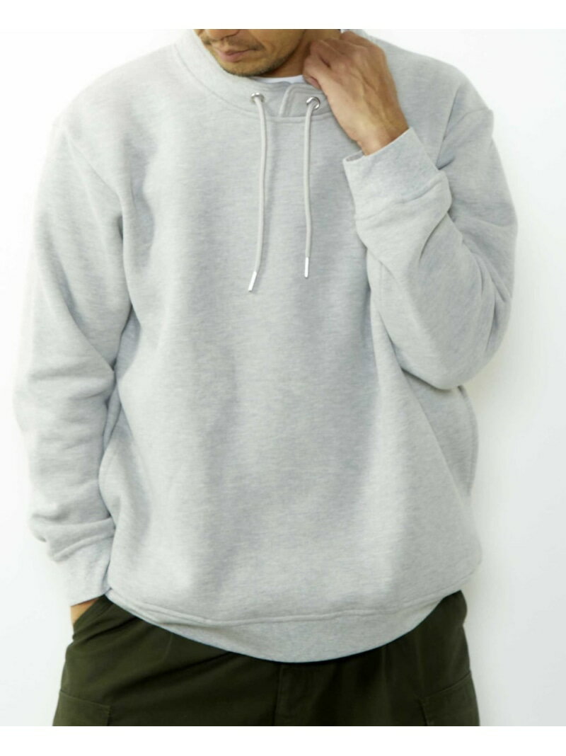 MEN'S MELROSE 【MASTER FRAME/マスターフレーム】変形スタンドカラープルオーバースウェット メンズメ..