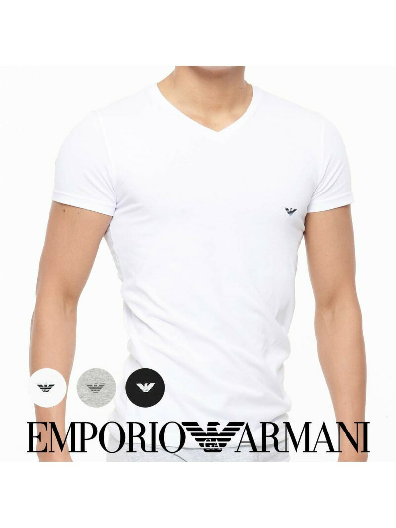 EMPORIO ARMANI ストレッチコットン Vネック 半袖 メンズ Tシャツ ナイガイ トップス カットソー・Tシャツ【送料無料】