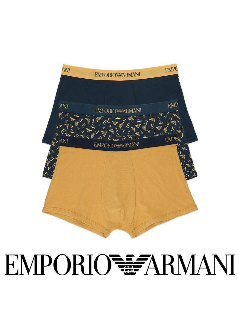 エンポリオアルマーニ ルームウェア メンズ EMPORIO ARMANI PURE COTTON 3 PACK TRUNK コットン100% 3Pパック メンズ ボクサーパンツ ナイガイ インナー・ルームウェア ボクサーパンツ・トランクス【送料無料】