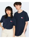 トミー ヒルフィガー 服 メンズ TOMMY JEANS (M)TOMMY HILFIGER(トミーヒルフィガー) ロゴワッペンTシャツ トミーヒルフィガー トップス カットソー・Tシャツ ネイビー ピンク ブラック ブルー ホワイト レッド【送料無料】