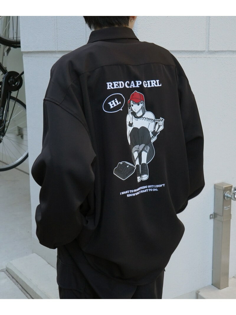 Confirm (M)RCGバックプリント刺繍シャツ コンファーム トップス シャツ・ブラウス ホワイト ブルー ブラック グレー【送料無料】