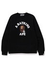 A BATHING APE GO APE POINTER COLLEGE CREWNECK A xCVO GCv gbvX XEFbgEg[i[ ubN O[yz