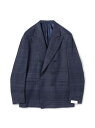 TOMORROWLAND MEN 【WEB先行予約・別注】De Petrillo SIBILLA シルクネップ ダブルブレステッド6Bジャケット トゥモローランド ジャケット・アウター テーラードジャケット・ブレザー ネイビー ブラック【先行予約】*【送料無料】