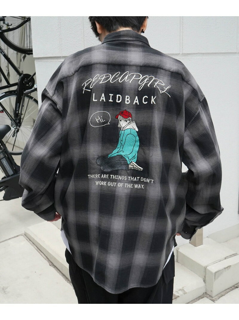 Confirm (M)RCGオンブレーチェックシャツ コンファーム トップス シャツ・ブラウス ブラック ブルー ホワイト【送料無料】