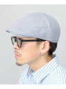 Basiquenti ハンチング メンズ ハンチング帽子 深め ハット ストライプ 春 夏 洗える エー.エム.エス. 帽子 ハンチング・ベレー帽 ブラウン ネ...