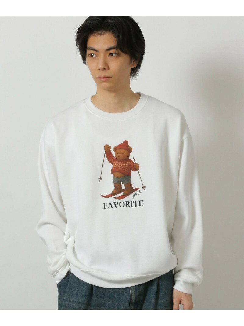 【SALE／8%OFF】LAKOLE スキーベア裏起毛プルオーバー ラコレ トップス スウェット・トレーナー グレー ホワイト【RBA_E】