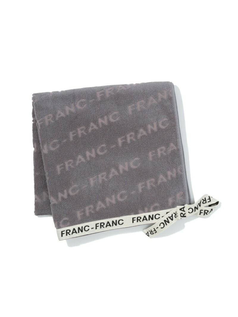 Francfranc ロゴリボン バスタオル フランフラン 生活雑貨 インテリアファブリック（クッション・テーブルクロス） グレー
