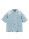 MM6 Maison Margiela デニム半袖シャツ エムエムシックス トップス シャツ・ブラウス ブルー【送料無料】