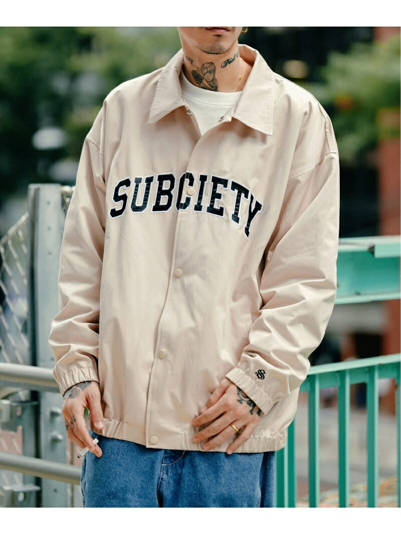 【SALE／60%OFF】Subciety Subciety/(U)COACH SWING TOP サブサエティ ジャケット・アウター ブルゾン・ジャンパー ベージュ ブラック カーキ【RBA_E】【送料無料】