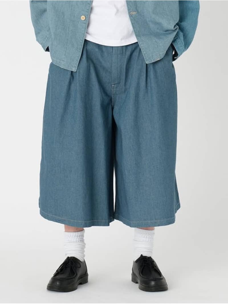 【SALE／50%OFF】Levi's LEVI'S(R) MADE&CRAFTED(R) DENIM FAMILY プリーツ キュロット SPRING ブルー インディゴ RINSE リーバイス パンツ その他のパンツ【RBA_E】【送料無料】のサムネイル