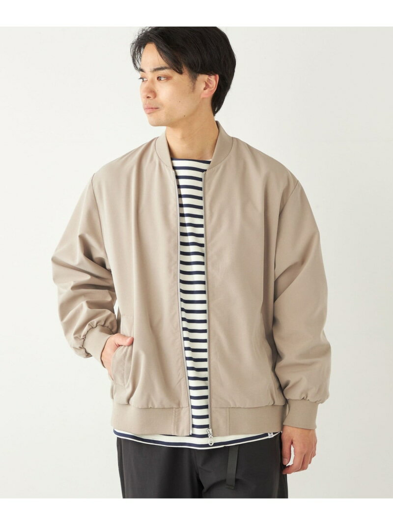 【SALE／50%OFF】SHIPS Colors SHIPS Colors:ボマー ジャケット シップス ジャケット・アウター ブルゾン・ジャンパー ブルー ブラック ベージュ【RBA_E】【送料無料】(4)