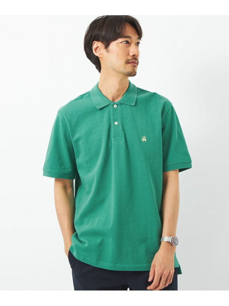 【SALE／40%OFF】UNITED ARROWS green label relaxing 【別注】＜Brooks Brothers＞PIQUE ポロシャツ ユナイテッドアローズ アウトレット トップス カットソー・Tシャツ ブラウン ネイビー【RBA_E】【送料無料】