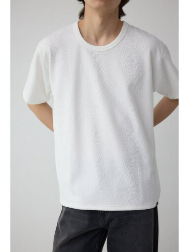 AZUL BY MOUSSY 楊柳ジャガードクルーネックTシャツ アズールバイマウジー トップス カットソー・Tシャツ カーキグリーン ホワイト ブラック AZUL BY MOUSSY 楊柳ジャガードクルーネックTシャツ アズールバイマウジー トップス カットソー・Tシャツ カーキグリーン ホワイト ブラック