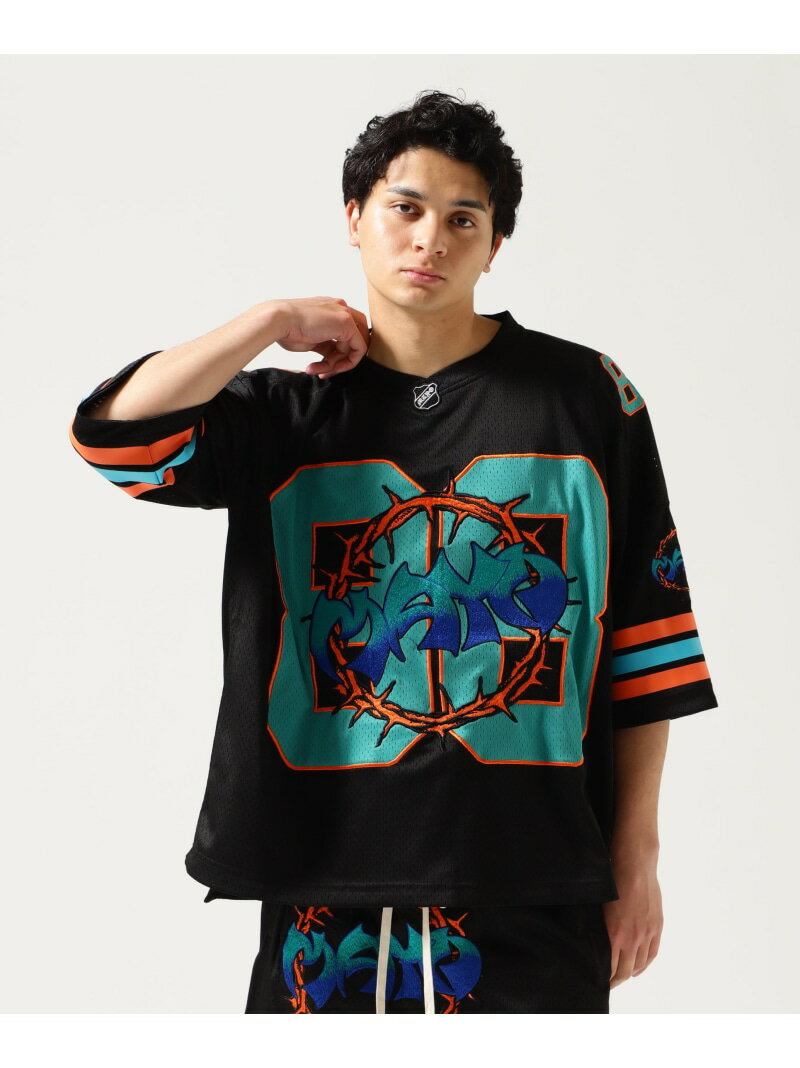 ROYAL FLASH MAYO/メイヨー/THORNS EMBROIDERY GAME SHIRT ロイヤルフラッシュ トップス カットソー・Tシャツ ブラック ブルー ホワイト【送料無料】のサムネイル