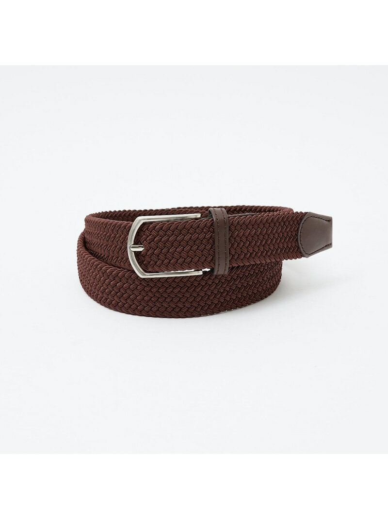 ABAHOUSE LASTWORD 【伸縮 / フリーサイズ】ゴムメッシュ ストレッチ ベルト アバハウス ファッション雑貨 ベルト ブラウン ベージュ ネイビー ブラック グレー(4)