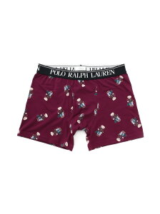 LHP POLO RALPH LAUREN/ポロラルフローレン/HOLIDAY BEAR PRINT BOXER BRIEF/ボクサーブリーフ エルエイチピー インナー・ルームウェア その他のインナー・ルームウェア レッド グレー【送料無料】