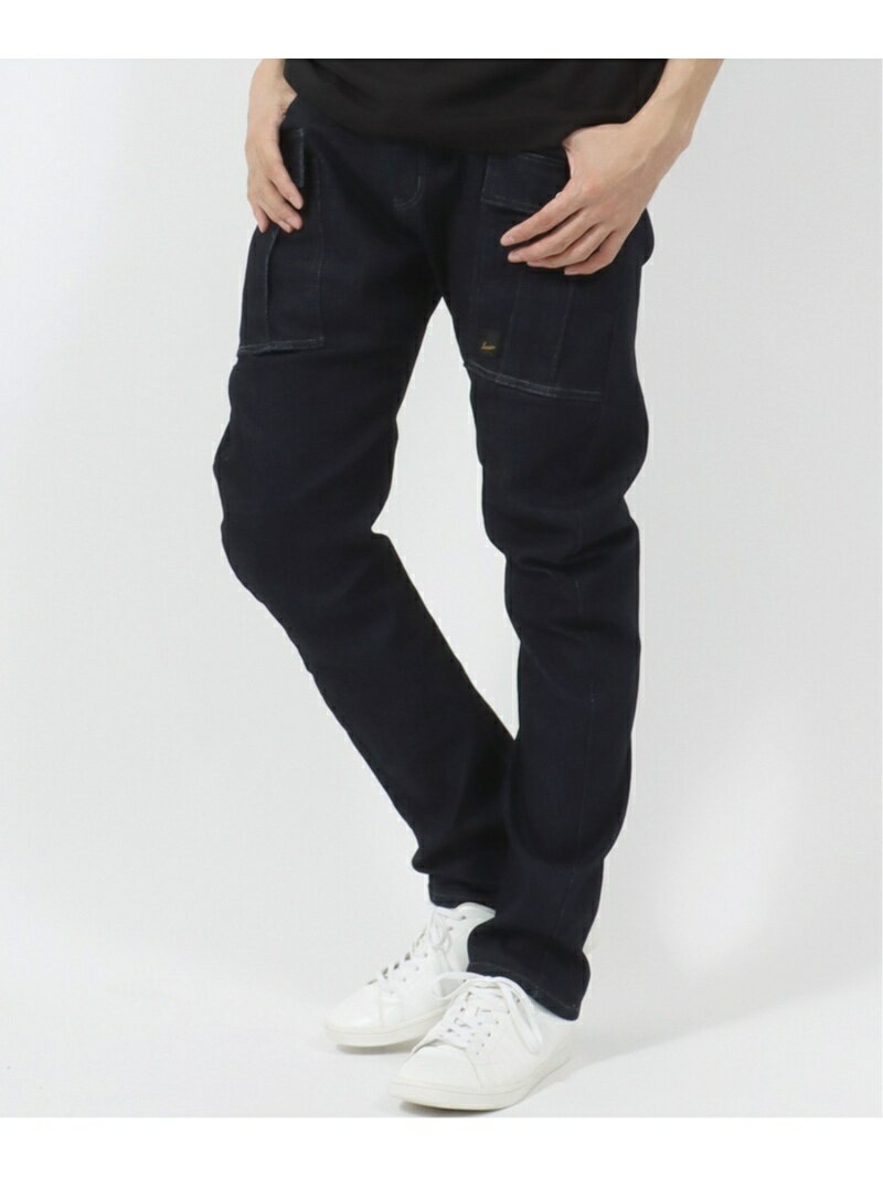 【SALE／3%OFF】JEANISM EDWIN ジーニズム ジーンズ メンズ ストレッチ 立体裁断 カーゴパンツ マルカワ パンツ ジーンズ・デニムパンツ ネイビー ブルー【RBA_E】【送料無料】