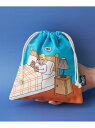 BIRTHDAY BAR 【OOHLALA ウララ】MY STRING POUCH バースデイバー 財布・ポーチ・ケース ポーチ ホワイト ブルー【先行予約】*