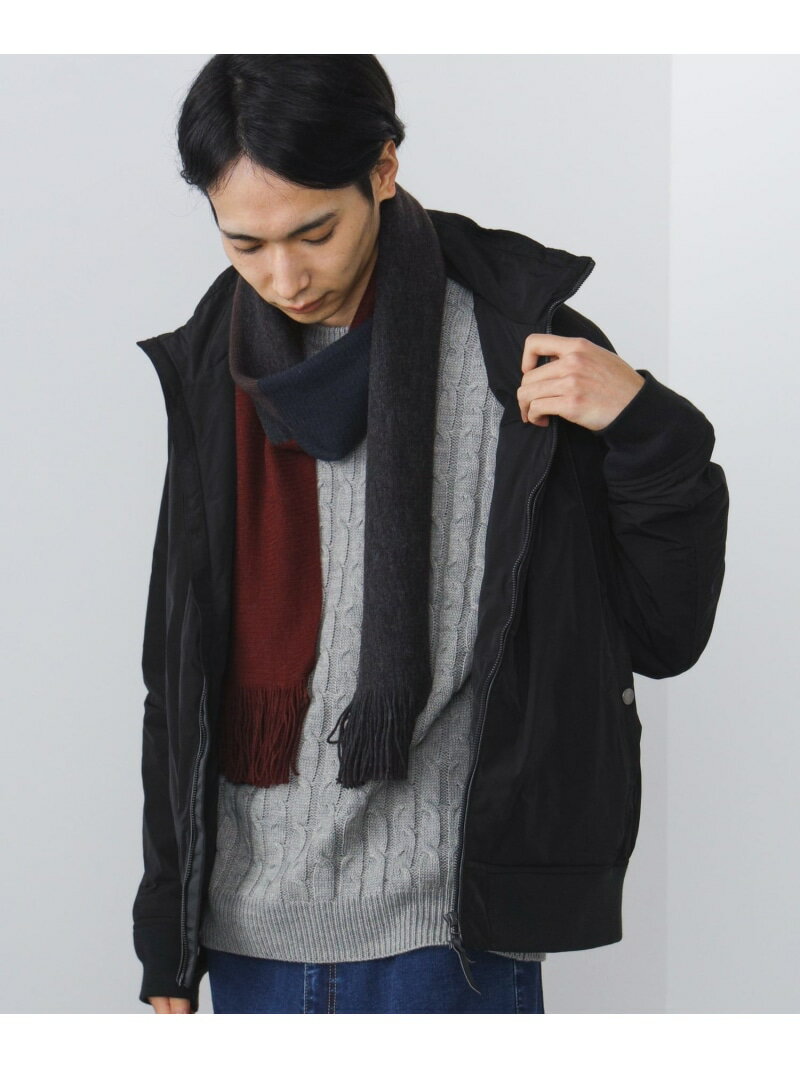 BEAMS マフラー メンズ BEAMS HEART MEN BEAMS HEART / 4カラーパネル マフラー 冬小物 ビームス ハート ファッション雑貨 マフラー・ストール・ネックウォーマー ブラック ブラウン ネイビー