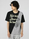 【SALE/75%OFF】semanticdesign 切替カレッジ クルーネック半袖ルーズTシャツ タカキュー トップス カットソー・Tシャツ ブラック【RB...