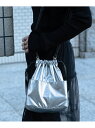 【SALE/10%OFF】Rename Rename 3way シャイニー 巾着 巾着バッグ トート ショルダーバッグ メンズ レディース デバイス バッグ ショルダーバッグ ブラック シルバー【RBA_E】