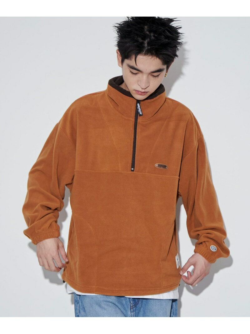 WEGO MEN'S DISCUSフリースハーフジップPO ウィゴー ジャケット・アウター その他のジャケット・アウター グリーン ブラウン ブルー ホワイト【送料無料】