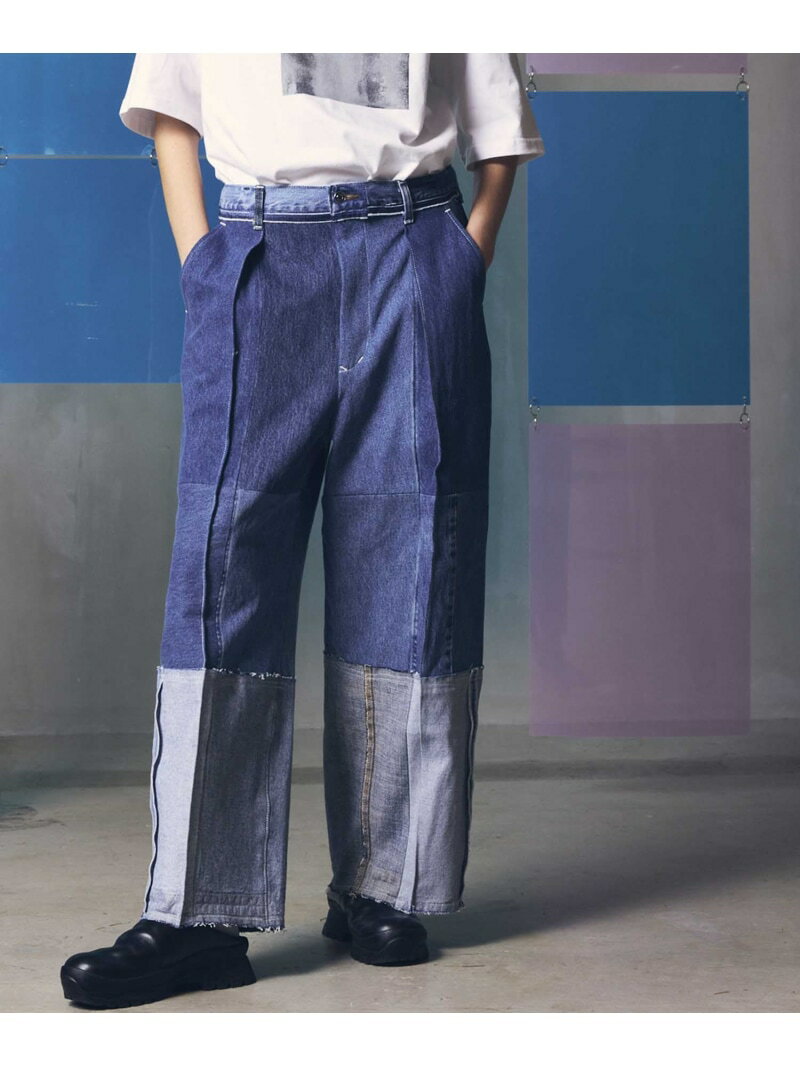 MAISON SPECIAL Sustainable Remake Heme Design Wide Denim メゾンスペシャル パンツ ジーンズ・デニムパンツ ブルー【送料無料】