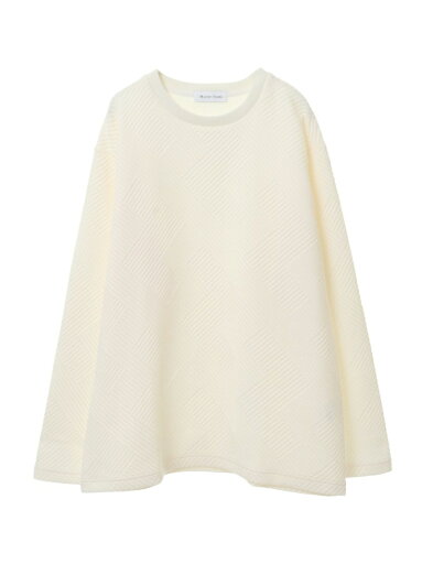 MEN'S MELROSE 【MASTER FRAME】3DジャガードロングスリーブTシャツ メンズメルローズ トップス カットソー・Tシャツ グレー ホワイト ブラウン【送料無料】 MEN'S MELROSE 【MASTER FRAME】3DジャガードロングスリーブTシャツ メンズメルローズ トップス カットソー・Tシャツ グレー ホワイト ブラウン【送料無料】