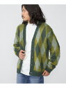 【SALE/60%OFF】SHIPS MEN SHIPS: モヘヤ アーガイル Vネック ニット カーディガン シップス トップス カーディガン グリーン ネイ...