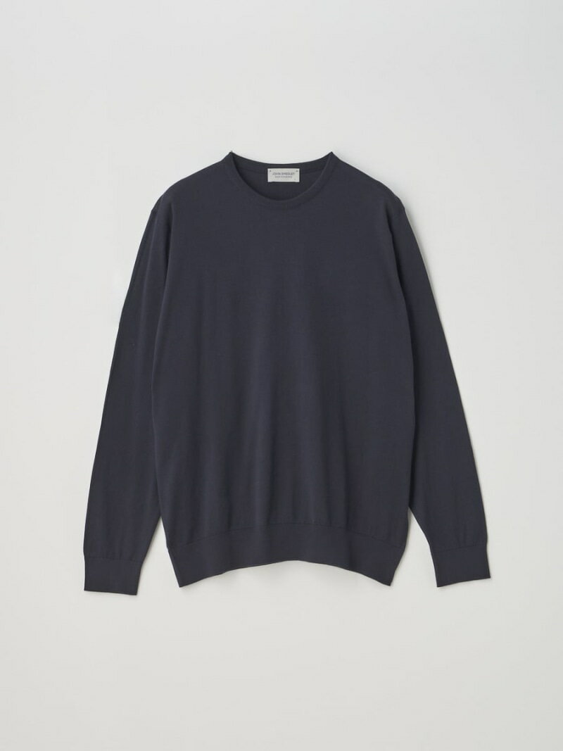 JOHN SMEDLEY Crew neck Long sleeved Pullover ｜ DAVID ｜ 30G MODERN FIT ジョンスメドレー トップス ニット ネイビー【送料無料】