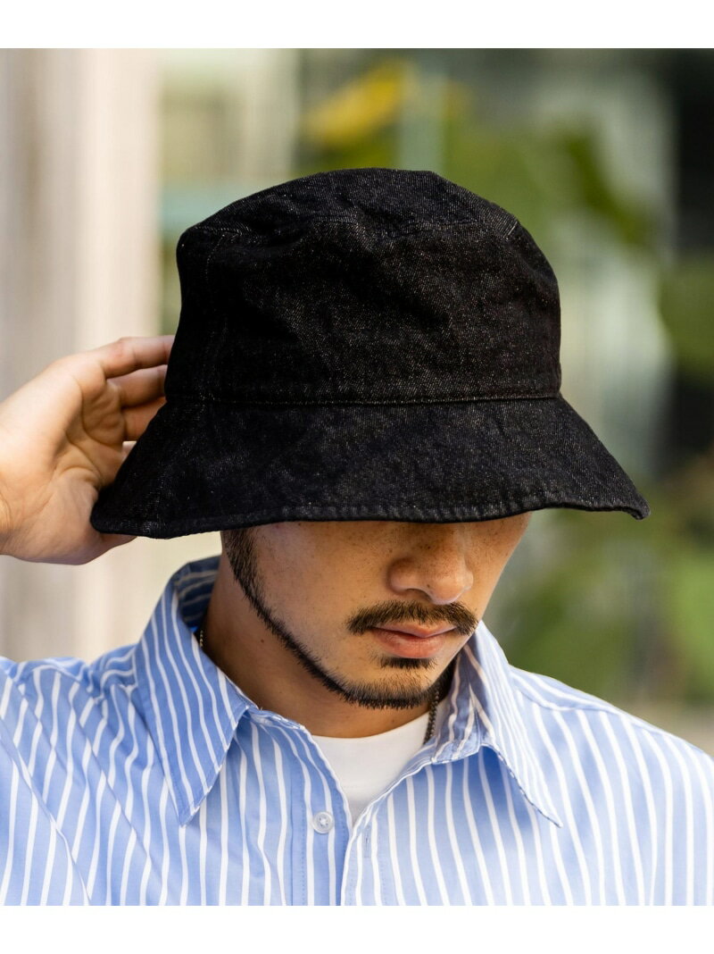 newhattan NEWHATTAN Bucket Hat denim デニムバケットハット ロッキーモンロー 帽子 ハット ブラック ブルー