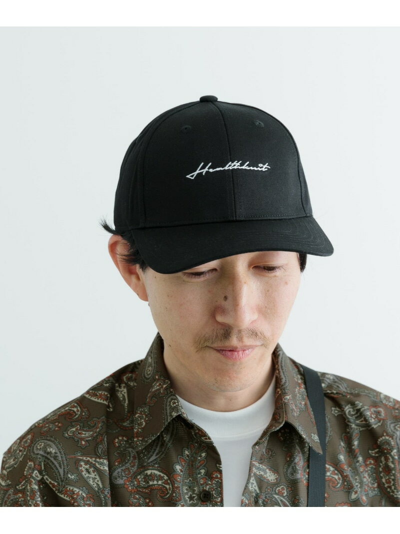 URBAN RESEARCH ITEMS Healthknit HK ロゴ 刺繍 CAP アーバンリサーチアイテムズ 帽子 キャップ ブラック ホワイト ネイビー