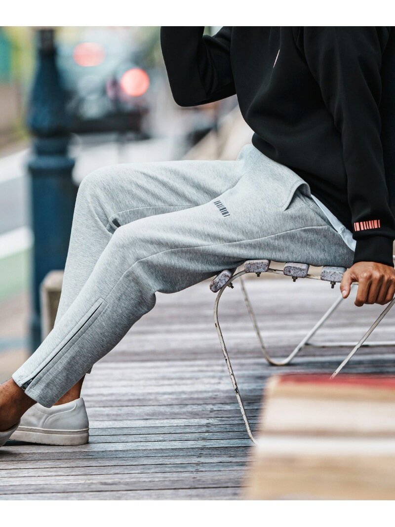 felkod mp12843-Zip Accent Cardboard Knit Pants パンツ カンビオ パンツ その他のパンツ グレー ブラック【送料無料】